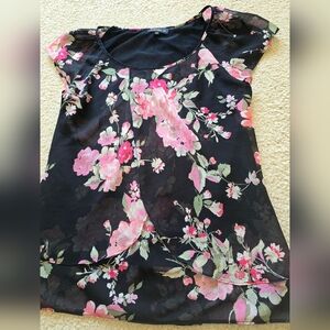 🌈 Tamara H. Layered Short Sleeve Floralcore Blouse